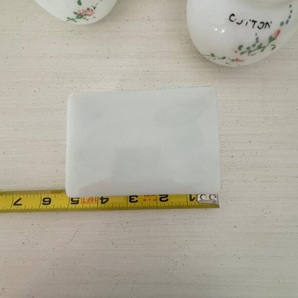 Vintage Milk Glass Nursery Dresser Set - Picture 10 of 14